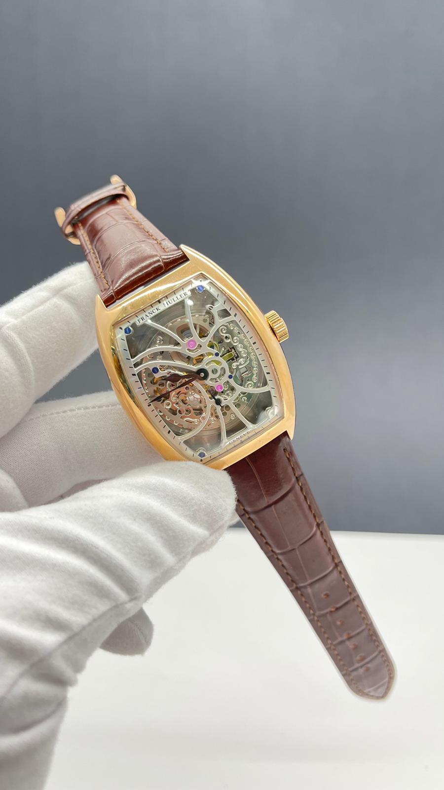 Frank Müller Erkek Otomatik Deri Kordon Saat L-788